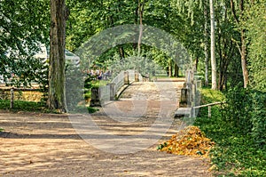 Pavlovsk park. The bridge over the ravine.