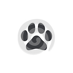 Paw icon. Paw shape. Animal footprint. Logo element. Animal foot print