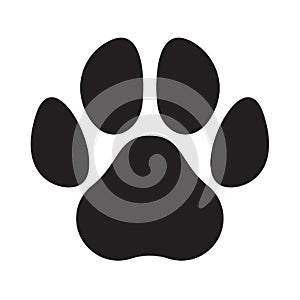 Paw logo cat dog animal pet vector footprint icon