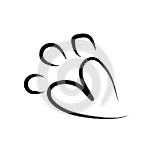 Paw print abstract