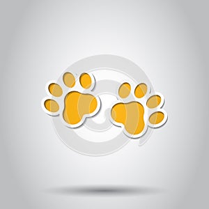 Paw print animal icon. Vector illustration on isolated backgroun