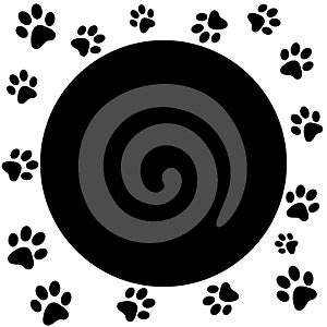 Paw print border