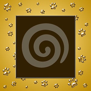 Paw print frame