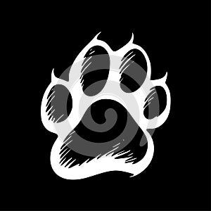 Paw print - high quality vector logo - vector illustration ideal for t-shirt graphic