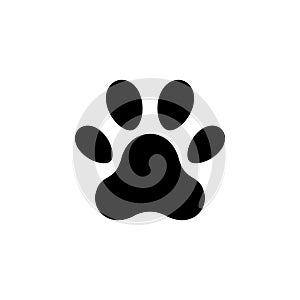 Paw print icon. Simple flat vector