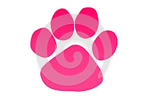 Paw print icon on white background. Illustration design.