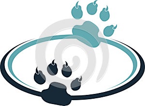 Paw print logo