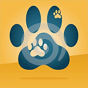 Paw print logo