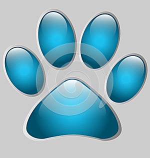 Paw print-shaped presentation/option template