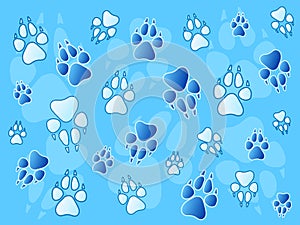 Paw prints background