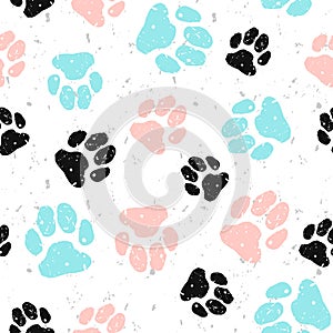 Paw prints background.