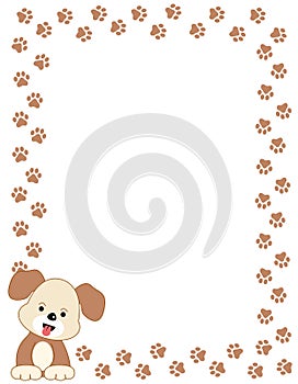 Paw prints border