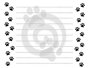 Paw prints border