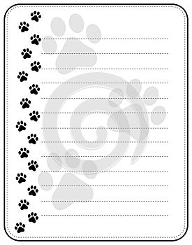 Paw prints border