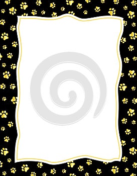 Paw prints border