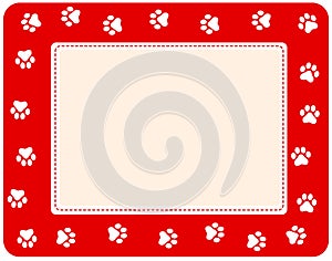 Paw prints border