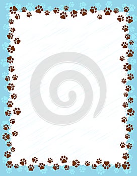 Paw prints border