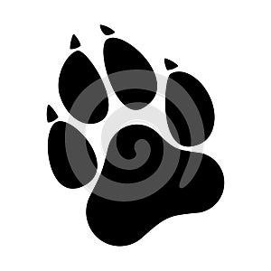 Paw Prints. Dog or cat paw print flat icon.