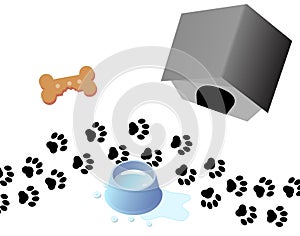 Paw Prints Dog Treat Kennel