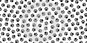 Paw seamless pattern dog paw cat paw bulldog vector isolated background wallpaper