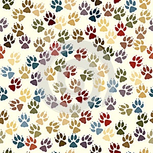 Paw seamless tile