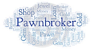 Pawnbroker word cloud.