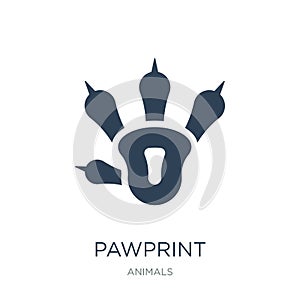 pawprint icon in trendy design style. pawprint icon isolated on white background. pawprint vector icon simple and modern flat