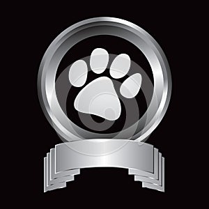 Pawprint in silver crest photo