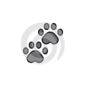 Pawprints filled outline icon photo