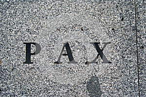 pax writen on marble photo