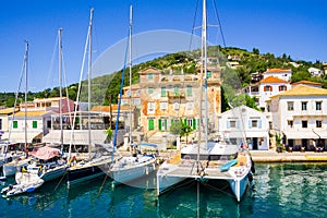 Paxos harbor, Greece, Paxos a small island south of Corfu one of the Greek islands in the Ionian sea
