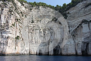 Paxos Island, The Blue Caves.  Ionian Islands, Greece