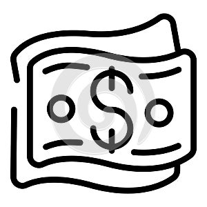 Pay cash offer icon outline vector. Online job