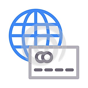 Pay color line vector icon