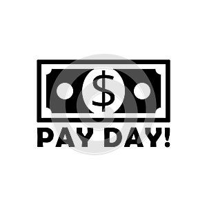 Pay day icon isolated on white background