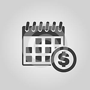 The pay day icon. Tax and payment, dividends symbol. Flat