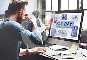 Pay Day Salary Income Paycheck Wages Payments Concept