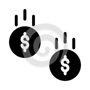 Pay glyph flat vector  icon