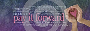 PAY IT FORWARD with love word cloud