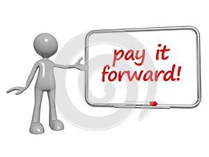 Pay it forward on white