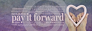 PAY IT FORWARD with your heart felt love word cloud