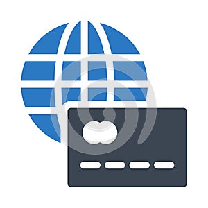 Pay glyph flat vector icon