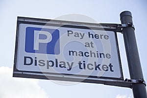 Pay here sign