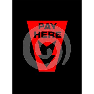 Pay here sign