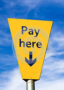 Pay Here Sign