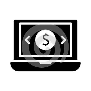 Pay glyph flat line vector icon