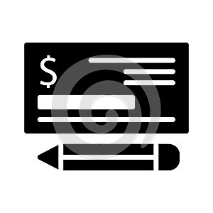 Pay glyph flat line vector icon