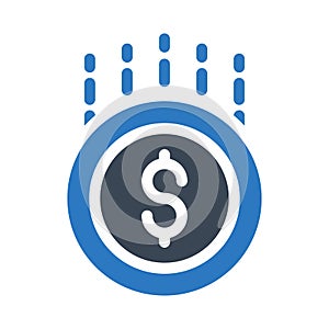 Pay vector glyph color icon