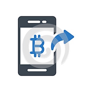 Pay vector glyph color icon