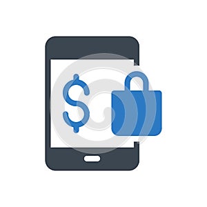 Pay vector glyph color icon